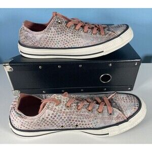 Converse All Star Sneakers (Women’s 9) Multicolored Faded Pink w/ Gold Accents